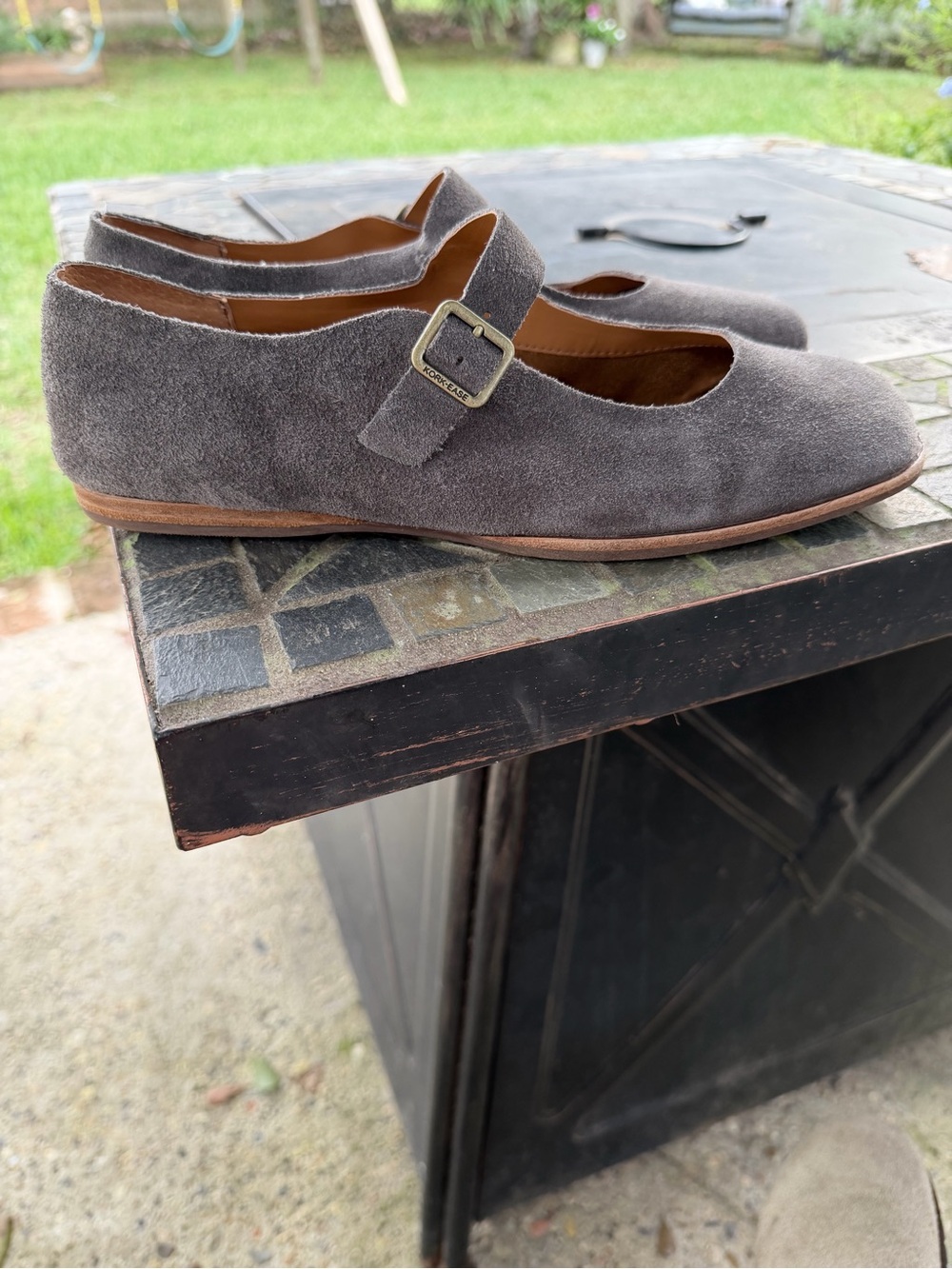 Kork-Ease Women’s Gray Suede Mary Jane Flats - Picture 8 of 11